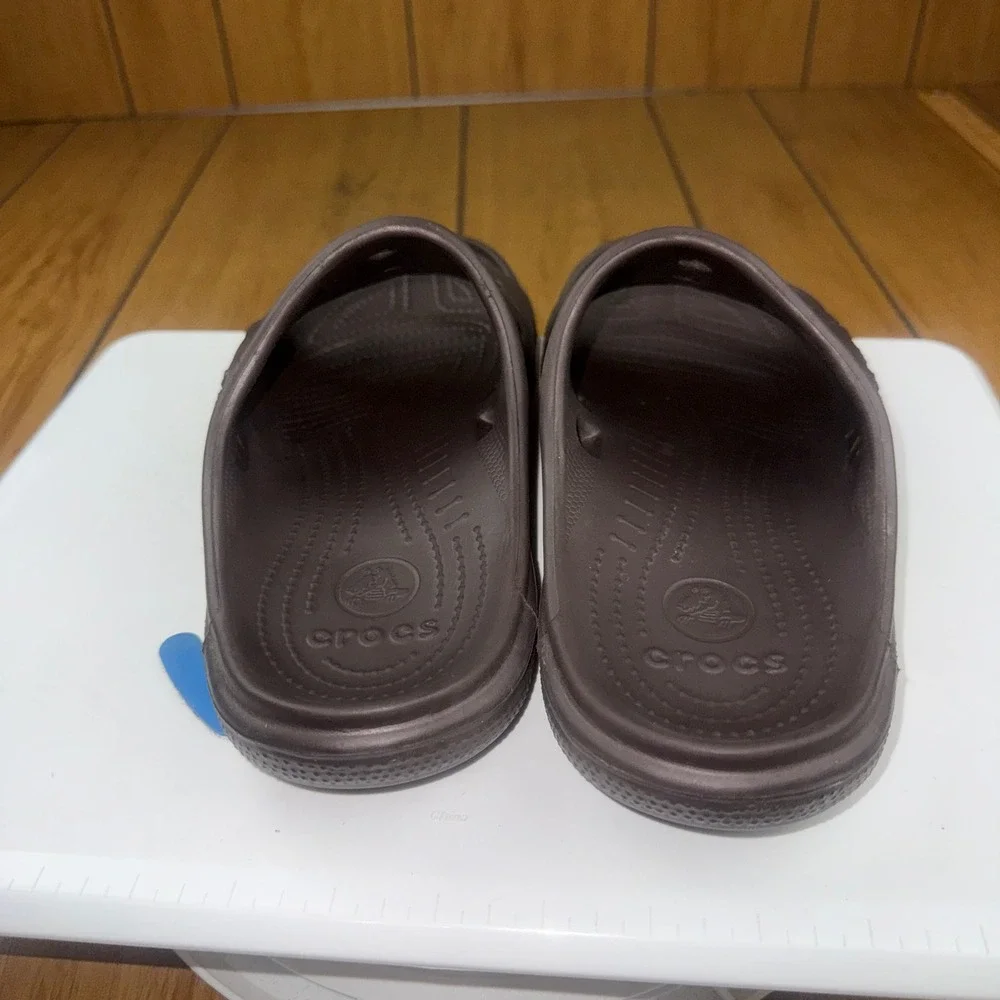 Crocs Classic Slide‎ Mens 11 Chocolate Brown Comfort Sandals 206121-206
